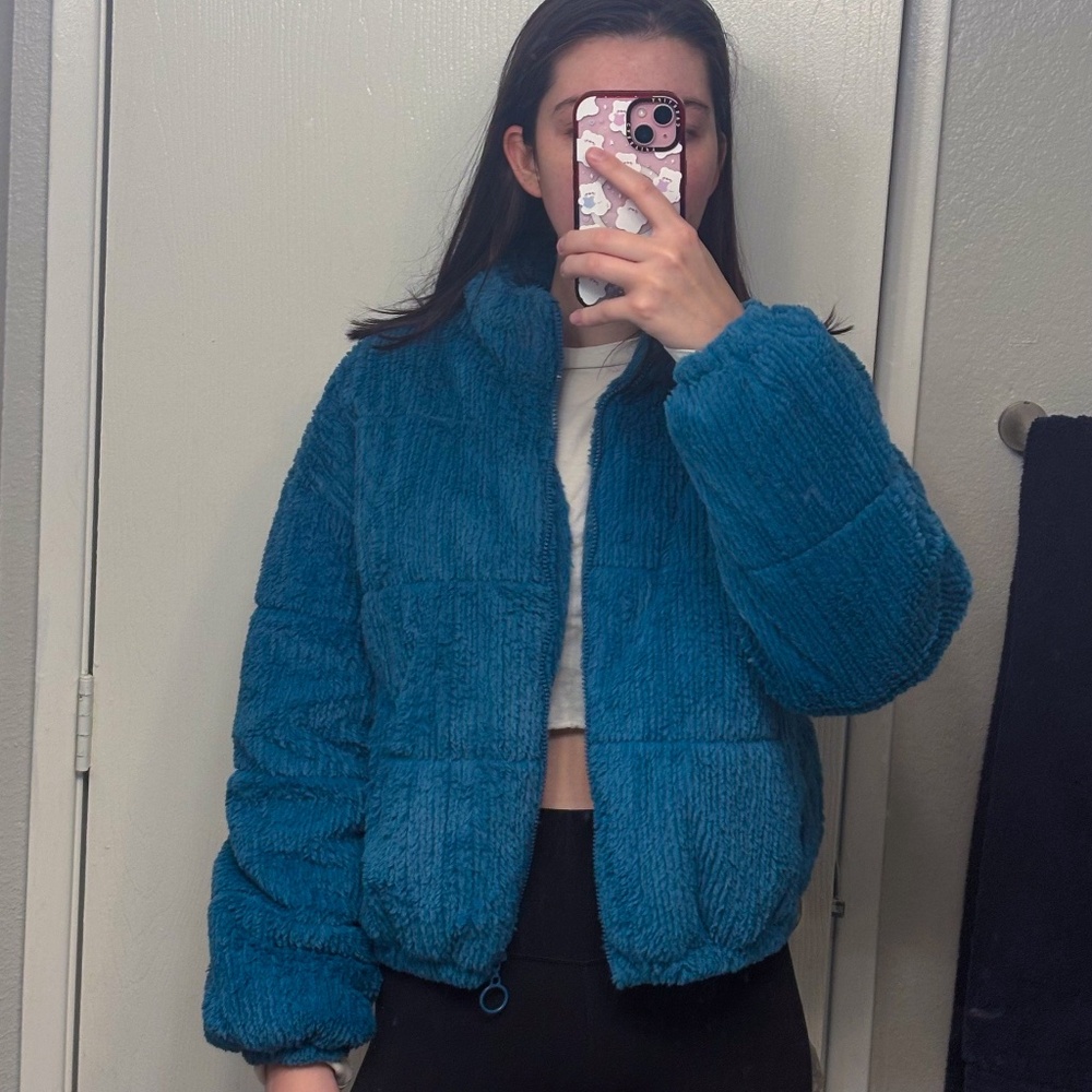 Fuzzy Puffer Jacket - Picture 4 of 5